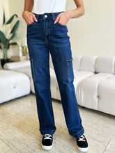 Judy Blue Women's High Waist Straight Leg Cargo Jeans - Stylish & Functional